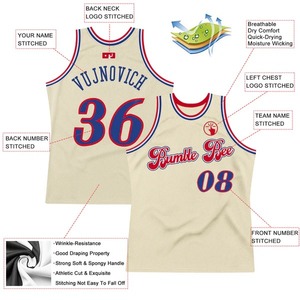 Jersey de Baloncesto Personalizado con Nombre y Número del Equipo, Color Rojo Real, Auténtico, Cosido, Uniforme Deportivo - Product Image 2
