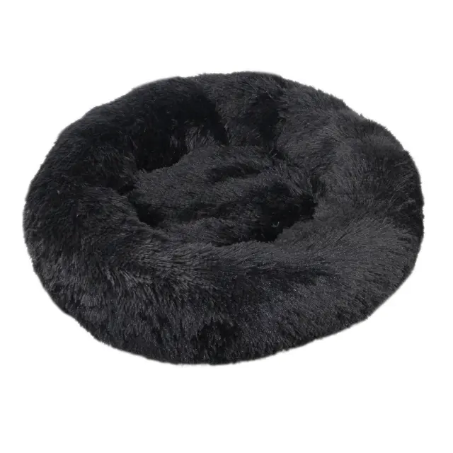 Cuccia rotonda per gatti Super morbida lunga peluche cuccia per cani cucciolo cuscino rotondo forniture per dormire animali portatili gatti letto caldo invernale