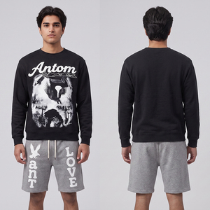Ensemble short et t-shirt de sport pour homme grande taille, imprimé avec logo personnalisé, en coton respirant, idéal pour l'été - Product Image 4