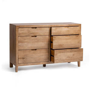 Commode de rangement en bois massif à six tiroirs, organisateur de chambre à coucher, mobilier moderne pour entrepôt et hôpital - Product Image 2