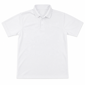 White Pique Polo <b>Shirt</b> Short Sleeve <b>Collared</b> Pullover Mens Casual Uniform Golf Top - Product Image 2