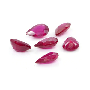 Rubis naturels de Bangkok, formes poire calibrées 9x13mm, pierres précieuses de rubis naturelles facettées en vrac pour la fabrication de bijoux, prêtes à l'emploi - Product Image 3