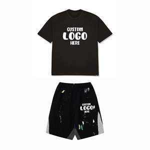 Conjunto de Pantalones Cortos para Hombre de Primera Calidad Personalizados, Estilo Casual, Diseño Holgado, Camisetas de Manga Corta para Hombre, Pantalones Cortos Pintados para Hombre - Product Image 6