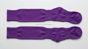 Chaussettes de compression montantes pour femmes, violettes, classe 1, avec bordure tricotée unie, pour usage quotidien standard - Product Image 6
