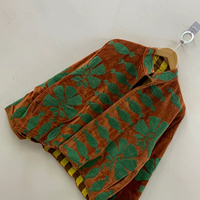 Chaqueta Corta de Terciopelo con Bordado Suzani, Precio de Fábrica, Chaqueta de Invierno con Botones para Mujer, Chaqueta Bomber Bohemia, Producto de Moda al por Mayor