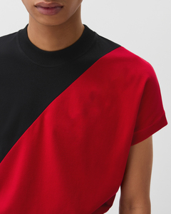 T-shirt Oversize Premium 2026 Color Block 100% Coton Épais Col Rond Épaules Tombantes Streetwear Logo Personnalisé Homme Unisexe OEM - Product Image 5