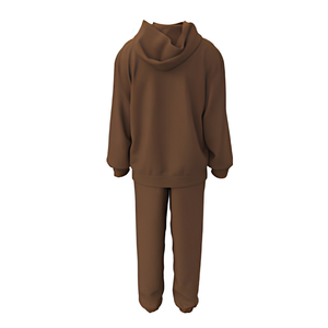 Sweatpants Hoodie Set French <b>Terry</b> Breathable 100% Cotton Tracksuit Two-Piece Matching Casual Streetwear <b>Bulk</b> Wholesale OEM - Product Image 6