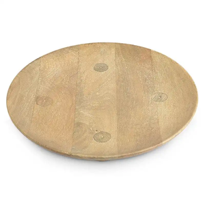 Bandeja de Servir Cuadrada Moderna de Madera FAIZA CRAFT con Asas, Patrón Horizontal, Tema Natural, para Mesa de Comedor, Decorativa, Ramadán - Product Image 5