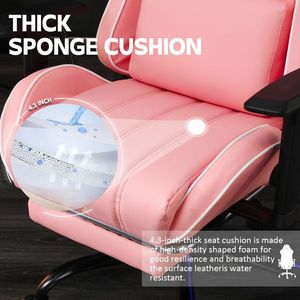 Ergonomic Gaming Chair with Footrest Comfortable Heavy People's Computer <b>Desk</b> Chair <b>Adjustable</b> <b>Height</b> Office Chair with Whe - Product Image 5