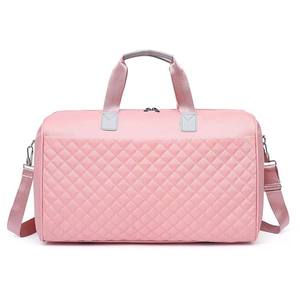 <b>Small</b> Custom Weekend Duffle <b>Bag</b> for Girls Black <b>White</b> and Orange with Zipper Closure Option - Product Image 5