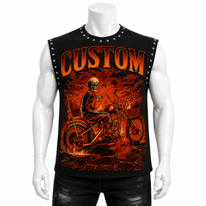 เสื้อกล้ามพิมพ์ลายเพชร Glory Custom ผ้าฝ้าย 100% เนื้อนุ่ม เป็นมิตรต่อสิ่งแวดล้อม ดีไซน์ทันสมัยแบบ DTG เสื้อยืดแขนกุดสำหรับทุกเพศ - Product Image 5