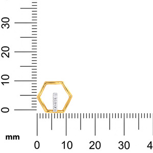 Bague en or jaune avec clous hexagonaux et diamant, pierre de laboratoire taille carrée, bijou minimaliste unisexe pour le quotidien - Product Image 5