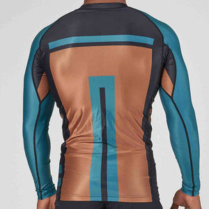 Rashguard de Jiu Jitsu para Hombre, Sublimado, para Gimnasio, Entrenamiento y Fitness, Transpirable, de Manga Corta - Product Image 2