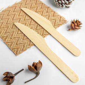 Couteau jetable en bois 100 % biodégradable de 165 mm pour les fêtes, fabriqué au Vietnam - Product Image 3