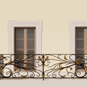 Barandilla de Balcón de Acero, Barandillas de Balcón de Hierro Forjado Personalizadas, Diseño Decorativo para Uso en Interiores y Exteriores, Resistentes y Elegantes - Product Image 4