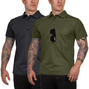 Camiseta Deportiva para Hombre, Nueva Colección de Verano, Color Sólido, Tejido de Punto, 100% Poliéster, Secado Rápido, Manga Corta, Casual - Product Image 1