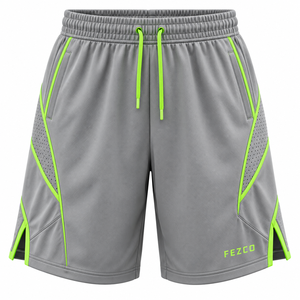 Shorts de basketball pour hommes, été, maille fine, style urbain, motif uni, toile respirante, pour fitness, entraînement sportif, musculation, utilisation en salle de sport, 100% - Product Image 6