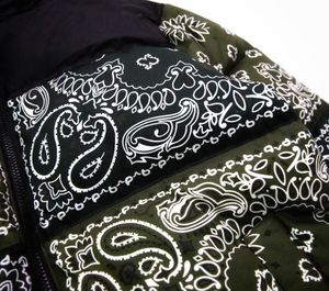 Veste matelassée de créateur haut de gamme pour homme, en laine peignée, coupe-vent, respirante, écologique, noire unie, style bandana, pour l'hiver - Product Image 3