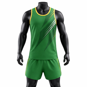 Conjunto Deportivo para Hombre, Chaleco y Pantalones Cortos para Correr, Sublimación, Secado Rápido, Ropa Deportiva de Entrenamiento, Fabricante - Product Image 1