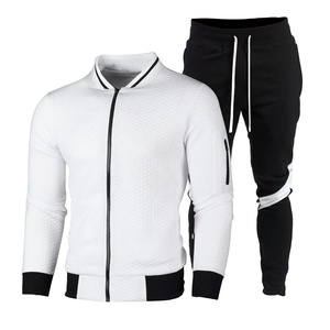 HIigh qualité vêtements de sport Slim Fit coupe-vent survêtements pour hommes col montant Streetwear survêtement 2026 - Product Image 2