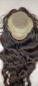 100% Indian Remy Human Hair Men's <b>Toupee</b> Wigs Skin Base Deep Wave and Loose Wave Styles - Product Image 3