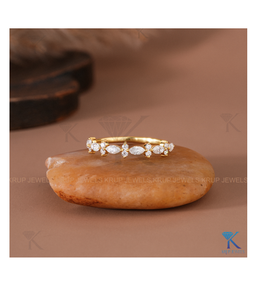 Bague ajustable tendance en argent sterling 925 avec diamants marquise et grappe d'étoiles, bijou de mariage étincelant, cadeau pour femme - Product Image 1