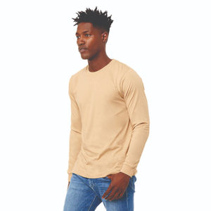 เสื้อยืดแขนยาวทรงเข้ารูปสำหรับผู้ชาย ผลิตจากโพลีเอสเตอร์ 100% ดีไซน์ล่าสุด นุ่ม ระบายอากาศได้ดี เป็นมิตรต่อสิ่งแวดล้อม - Product Image 2