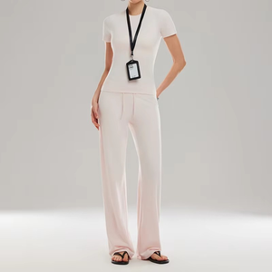 New Arrivals Wholesale Luxury Leisure Women Yoga Suit Cotton Spandex <b>Lounge</b> Wear Fitness Gym Wear Yoga Workout Women's Tracksuit - Product Image 6