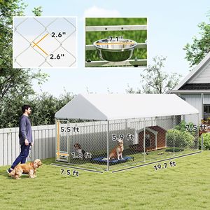 Portabottiglie Regolabile e Girevole con Copertura Impermeabile Resistente ai Raggi UV e Chiusura Sicura 6m x 2.3m x 2.3m per Abbeveratoi da Esterno per Cani e Animali - Product Image 3