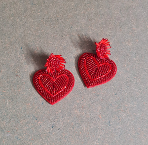 Boucles d'oreilles pendantes faites à la main en perles de rocaille, motif fruits, bijoux en verre pour femme, mariage, fête - Product Image 6