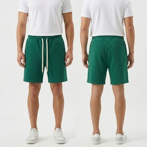 Nouveaux shorts décontractés pour hommes en toile unie avec cordon de serrage - Écologiques, séchage rapide et respirants, couleurs personnalisées, service OEM - Product Image 5