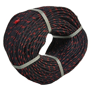 Malaisie Corde de pêche en polyéthylène haute ténacité torsadée de haute qualité 7,0 mm * 4S * 220 mètres * 5,40 kg Noir + Rouge pour la pêche et l'agriculture - Product Image 1
