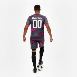 Maillot de football personnalisé unisexe en polyester respirant avec protection UV et séchage rapide – Ensemble uniforme de sport - Product Image 3