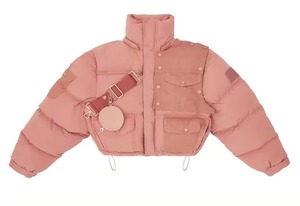 Factory Manufacture Latest Design Warm Winter Women <b>Puffer</b> <b>Jacket</b> New Arrival Winter Padded <b>Crop</b> Down <b>Jacket</b> With Bag - Product Image 2
