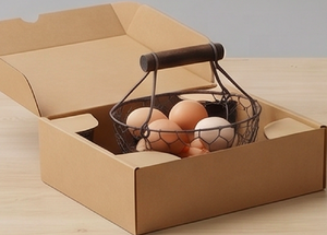 Rustic Wire Storage <b>Basket</b> With Wooden Handle Round Shape For Kitchen Use Durable Metal Mesh Design Single Tier Standalone Rack - Product Image 6