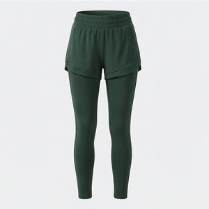 Wholesale Quick Dry Lightweight Yoga Pants Set Fitness <b>Butt</b> <b>Lifting</b> <b>Leggings</b> Two In One Activewear Sports Gym Tights - Product Image 1