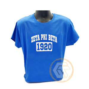 Camiseta de Algodón Personalizada al por Mayor Zeta Phi Beta, Ropa Fina para Hermandades, Bordado de Logotipo Personalizado para Fraternidades Femeninas, Teñido Liso de Alta Calidad - Product Image 6