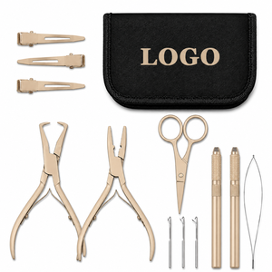 Premium Quality 100% Stainless Steel Extension Accessories <b>Kit</b> Hair Installation Tools <b>Weaving</b> Hook Precision Hair Extension <b>Kit</b> - Product Image 6