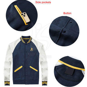 Blouson d'hiver pour homme grande taille style Letterman, col montant, pour usage extérieur, vente en gros - Product Image 4