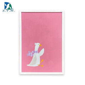 Pizarra Magnética con Marco de Madera Blanca y Diseño de Pato para Decoración del Hogar y Uso Diario - Product Image 1