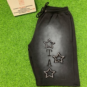 2025 High Street Vintage Designer Noir Hommes Polaire Coton Shorts Haute Qualité Stock Sunfaded Acide Lavé Unique Vintage Style - Product Image 3