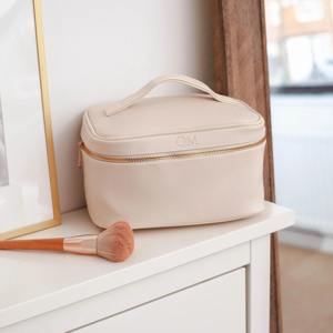 Prix d'usine, sac cosmétique en cuir PU personnalisé avec logo, organiseur, <span class=keywords><strong>pochette</strong></span> de voyage imperméable avec poche pour pinceaux - Product Image 5