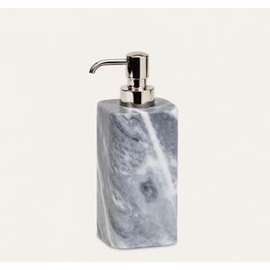 Distributeur de savon en marbre blanc au design classique avec pompe en acier inoxydable, flacon de lavage des mains en pierre naturelle de qualité supérieure pour la salle de bain à domicile - Product Image 5