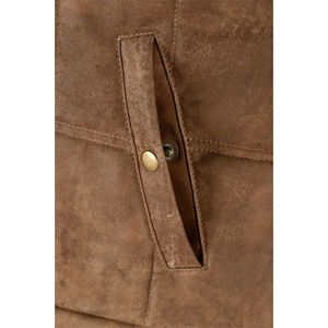 เสื้อกั๊กหนังมอเตอร์ไซค์ OEM ขายส่ง ออกแบบเองได้ เสื้อกั๊กคาวบอยสำหรับผู้ชาย - Product Image 5