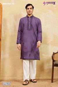 Colección Premium de Kurta para festivales, en viscosa y seda con bordado de múltiples hilos y lentejuelas, proveedor de la India. - Product Image 3