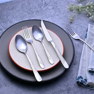24-Piece Premium Stainless Steel Flatware Set Dishwasher <b>Safe</b> <b>Knife</b> Fork Spoon Cutlery for Hotels Commercial Use - Product Image 1