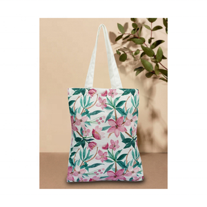 Embroidered Canvas Eco Friendly GOTS Certified Large Reusable 100% Cotton Travel Shoulder Grocery Tote <b>Bag</b> for Custom Branding - Product Image 6