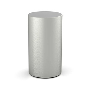 Urne funéraire en métal, élégante, argentée, pour cendres, avec forme cylindrique minimaliste et couvercle sécurisé pour une utilisation commémorative respectueuse - Product Image 2