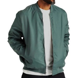 Men’s Satin Bomber <b>Jacket</b> Lightweight Casual Streetwear <b>Zip</b> <b>Up</b> Varsity Style Outerwear for Spring Autumn Fashion - Product Image 4