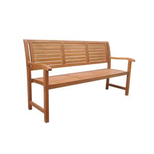 Banc de parc moderne en bois d'acacia avec dossier solide Mobilier d'extérieur traditionnel pour cour, jardin, patio, école, villa, Offre Spéciale - Product Image 5